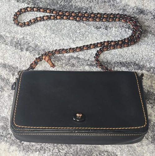 Borsa a tracolla Coach in vera pelle conciata a guanto DK 20215 chiusura a bacio