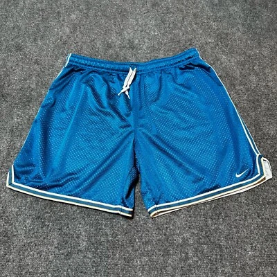 Nike Shorts Girls Large Blue Polyester Mesh Drawstring Gym Activewear - Image 1 of 4