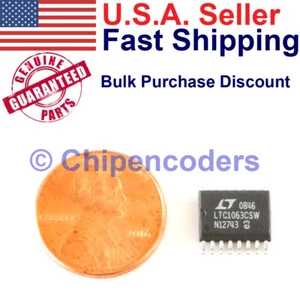 Linear Tech LTC1063CSW#PBF DC Filtro de paso bajo ajustable por reloj preciso SMD SO-16 - Imagen 1 de 9