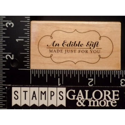 Estampillas de goma estampillas UN REGALO COMESTIBLE HECHO SOLO PARA TI BORDE DE SOPORTE W04 Foto 1 de 2
