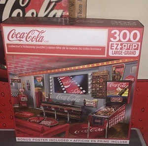 COCA COLA BRAND MASTER 300 PIECE JIGSAW PUZZLE COLLECTORS HIDEAWAY EASY GRIP - Picture 1 of 3