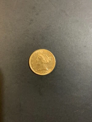 1906 S $5 Five Dollar Liberty Head Gold Half Eagle.  Rare collector coin. - Image 1 of 2