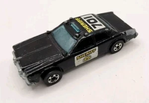 1982 Hot Wheels Sheriff Patrol 701 nero cot. pressofusa auto polizia vintage - Foto 1 di 4