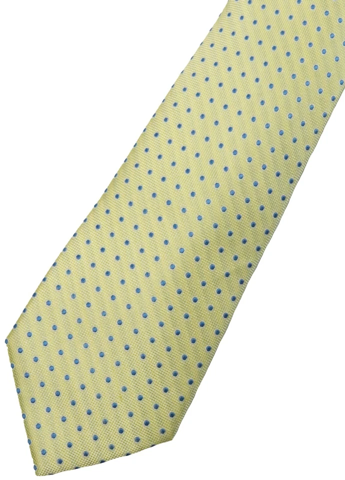 Nueva corbata para hombre Club Room amarillo azul Carey lunares mezcla seda cuello   Foto 1 de 1