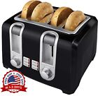 Toastermaschine mit 4 Schlitzen Brot Donuts klassisches Design Farbe Schwarz Neu