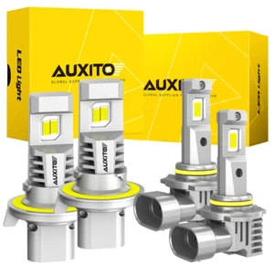 AUXITO Combo H13 9008 LED Headlight 9145 Fog Lights For Ford F-150 04 05 06-2014 - Picture 1 of 13