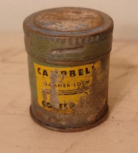 Prendedores vintage de hojalata Campbell Hammer-lock Cotter usados tamaño pequeño decoración granja rústica - Imagen 1 de 7