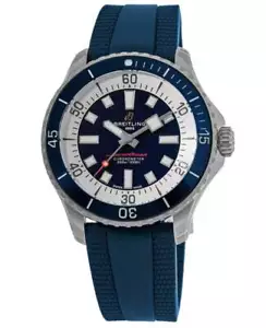 New Breitling Superocean Automatic 42 Blue Dial Men's Watch A17375E71C1S1 - Afbeelding 1 van 4