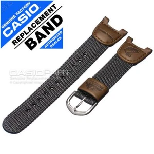 Genuine Casio Watch Band Strap Nylon/Leather for Pathfinder PAS-400 PAS-400B-5V - Picture 1 of 2