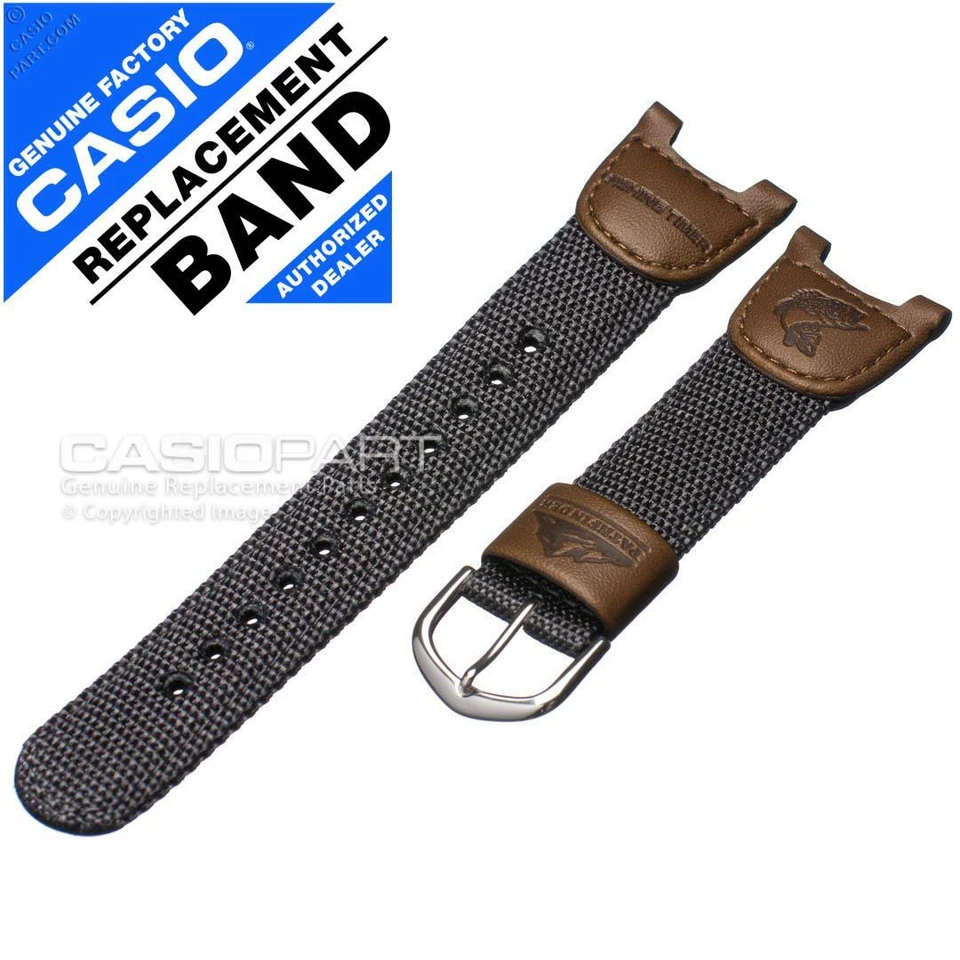 Genuine Casio Watch Band Strap Nylon/Leather for Pathfinder PAS-400 PAS-400B-5V - Image 1 of 2