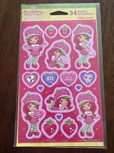 NOS Vintage Strawberry Shortcake Fraisinette Stickers Autocollants 34Valentines - Picture 1 of 3