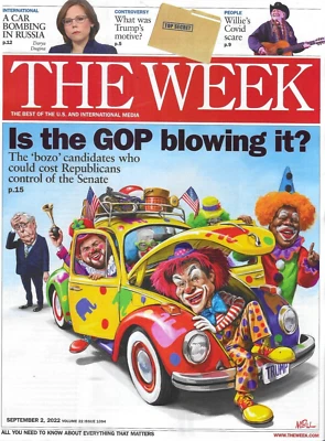 Week Magazine Republican Party Russia Bombing Donald Trump Willie Nelson 2022 - Image 1 of 4