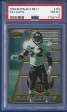 1996 Bowman's Best #164 Ray Lewis PSA 8 HOF RC