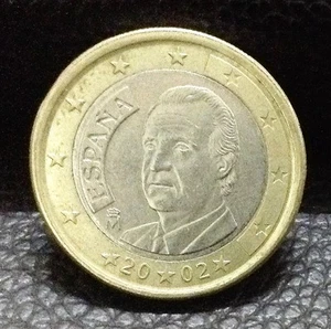 1 EURO Coin 2002 Spain King Juan Carlos I - Picture 1 of 2
