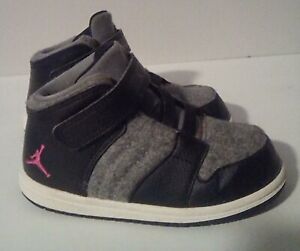 Nike Jordan 1 Flight 4 Prem GT Unisex pre-own Gray Black & Pink Size 8C Shoes