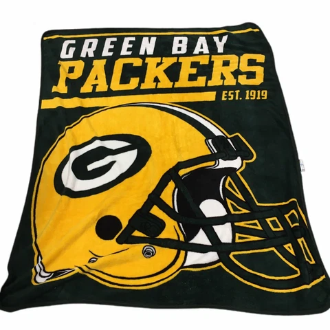 New Northwest NFL Green Bay Packers Soft Fleece Throw Blanket 55”x46” Cover