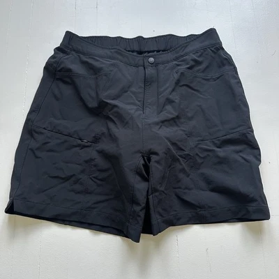 Pantalones Cortos LL Bean Trail Mujer Medianos Negros Forrados Elastizados Nylon Acolchado Ciclismo Foto 1 de 4