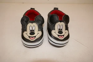 Vintage 3 to 6 months Disney Baby Mickey Mouse Shoes Preowned - Picture 1 of 5