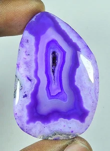 79Cts. Dyed Onyx Agate Fancy Shape Cabochon Loose Gemstone 33X49MM u966 - Bild 1 von 9