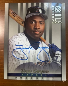 Tony Gwynn 1997 Donruss Studio handsigniert 8x10 Jumbo Portrait Karte Padres HOF - Bild 1 von 2