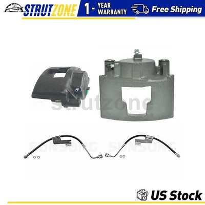 Front Brake Calipers & Brake Hose Fits 2000 1994 1995 1996 Chevrolet C3500 - Image 1 of 4