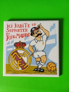 Souvenir Tile - Ici Habite un Supporter Du Real Madrid - 15 cm x 15 cm - Picture 1 of 2