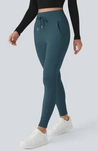 Halara Softlyzero Plüsch hohe Taille Kordelzug Seitentasche Jogger Large Tall blau - Bild 1 von 16