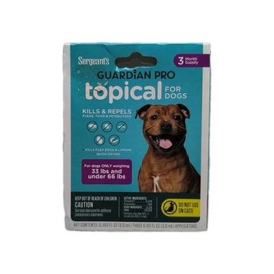 Sergeant's Guardian 专业局部治疗狗超过 33 磅和 66 磅以下 — 第 1/4 张图片