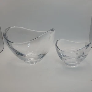 Nambe Kristall Kunst Glas Schale/Bonboniere 2er Set - Bild 1 von 24