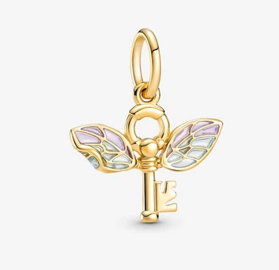 Pandora x Harry Potter Charm Anhänger /  Geflügelter Schlüssel / Vergoldet  - Bild 1 von 4