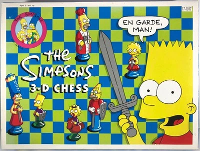 JUEGO DE AJEDREZ 3D DE LOS Simpson - completo De colección (1991) Homer Marge Bart Lisa Maggie Foto 1 de 4
