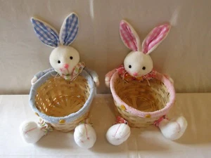 NUOVI CESTI REGALO VUOTI CONIGLIO CARAMELLE O BAMBINO ROSA O BLU (SCEGLI). - Foto 1 di 7