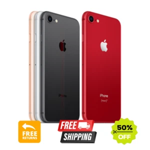 Apple iPhone 8 64GB 128GB Red Silver Space Gray Unlocked T-Mobile Verizon Phone - Picture 1 of 8