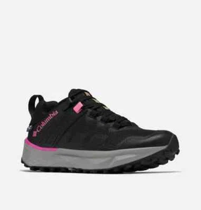 Columbia UK 6.5 Women's Facet 75 Outdry Hiking Shoes Black/Wild Geranium- New - Picture 1 of 7
