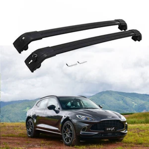 2Pcs Fits For Aston Martin DBX 2021 Lockable Roof Rail Rack Cross Bars Crossbars - Picture 1 of 9