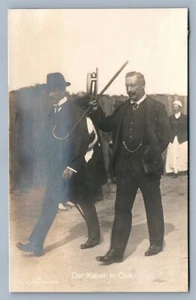 ALEMÁN KAISER WILHEM II en VESTIDO CIVIL ANTIGUO FOTO REAL POSTAL RPPC - Imagen 1 de 2