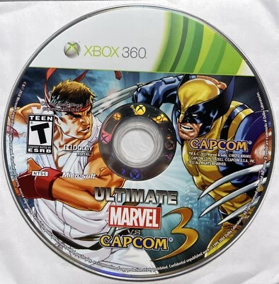 Ultimate Marvel vs. Capcom 3 (Xbox 360, 2011) Disc Only Tested & Working - Image 1 of 2
