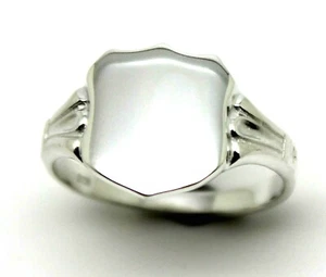 Kaedesigns New Sterling Silver Shield Large Signet Ring Size Q / 8 - Picture 1 of 14