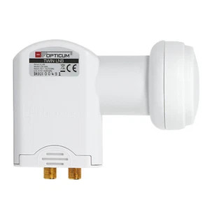 RED OPTICUM Twin LNB - LTP-04H - vergoldete Kontakte, Full HD, 3D - 2 Teilnehmer - Bild 1 von 7