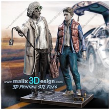 Doc and Marty Back to the Future  Figures 8K 3D Printed