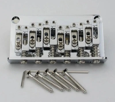 Chrome 12 String Guitar Fixed Hardtail Bridge For Fender Stratocaster Strat - Image 1 of 4