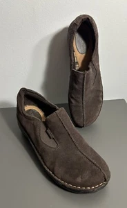 Eurostep Terri braun Wildleder Clog Schuh Slipper Blockabsatz Größe 9,5 M - Bild 1 von 9