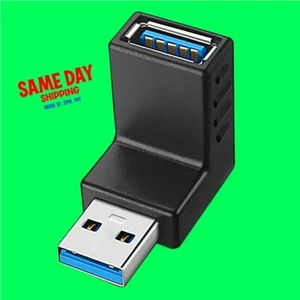 Premium 90 Degree USB 3.0 A Male to Female Extension Cable UP Angle Adapter Plug - Picture 1 of 1