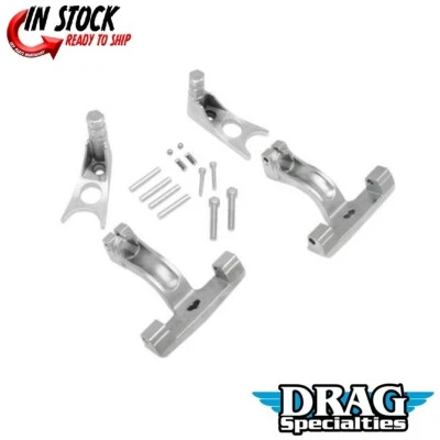 Хромированный комплект креплений для пассажирского пола для Harley Softail 00-17 Drag Specialties - Изображение 1 из 3