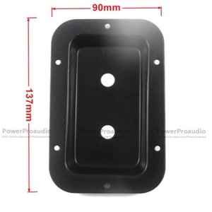 1pcs Black Metal Dual 1/4" Jack Plate for Speaker Cabinet - Picture 1 of 3