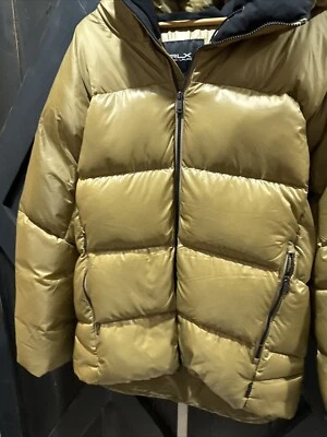 RLX 67 Ralph Lauren Carlton Chaqueta Pertex Plumón Relleno Acolchado Abrigo Dorado Para Hombre’s L Nuevo Con Etiquetas Foto 1 de 4