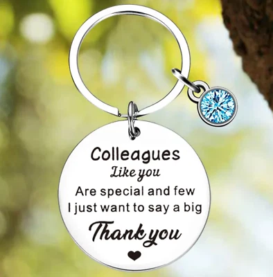 Appreciation Staff team Colleague Keychain Friend Keyring memory Friendship Gift