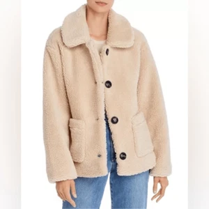 Aqua Teddy Sherpa Neutral Cozy Jacket, Small - Picture 1 of 10