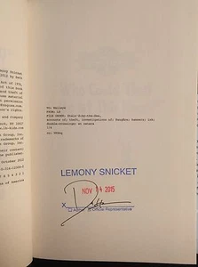 Lemony Snicket / Daniel Handler Autogramm signiert, wer könnte das zu dieser Zeit sein - Bild 1 von 3