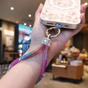 Bright Diamond Crystal Anti-lost Rope Keychain Wrist Straps Phone Accessories - Photo 1 sur 17